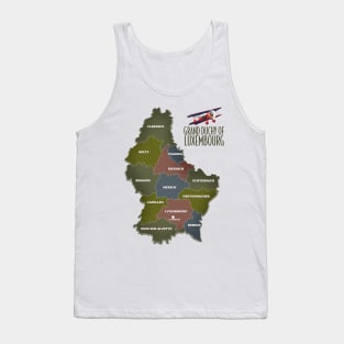 grand duchy of luxembourg map Tank Top